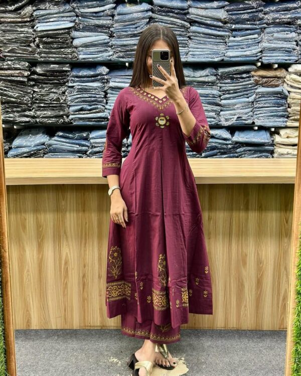WOMES PARTY WEAR AND FORMAL ALL TIME SUITED KURTIS 3 PIECE SET FOR WOMENS (ROYAL)