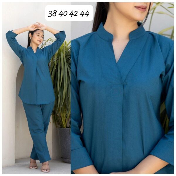 WOMES PARTY WEAR AND FORMAL ALL TIME SUITED KURTIS 3 PIECE SET FOR WOMENS (ROYAL)