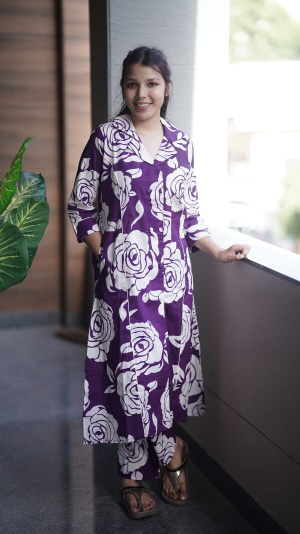 WOMES PARTY WEAR AND FORMAL ALL TIME SUITED KURTIS 3 PIECE SET FOR WOMENS (ROYAL)