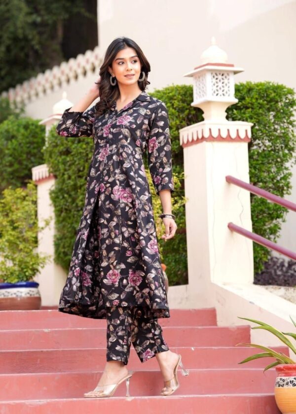 WOMES PARTY WEAR AND FORMAL ALL TIME SUITED KURTIS 3 PIECE SET FOR WOMENS (ROYAL)