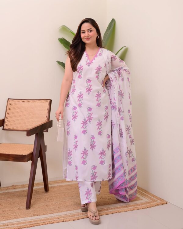 WOMES PARTY WEAR AND FORMAL ALL TIME SUITED KURTIS 3 PIECE SET FOR WOMENS (ROYAL)