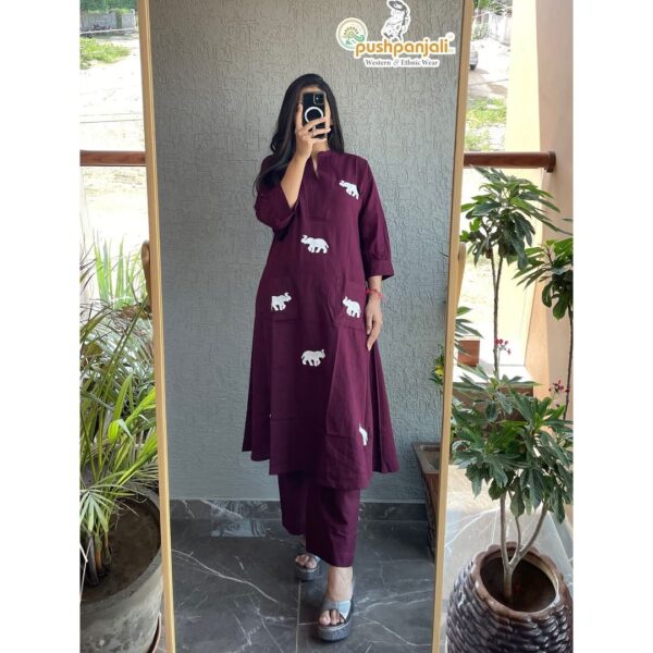 WOMES PARTY WEAR AND FORMAL ALL TIME SUITED KURTIS 3 PIECE SET FOR WOMENS (ROYAL)