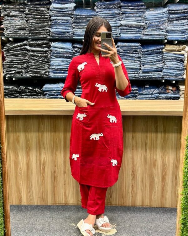 WOMES PARTY WEAR AND FORMAL ALL TIME SUITED KURTIS 3 PIECE SET FOR WOMENS (ROYAL)