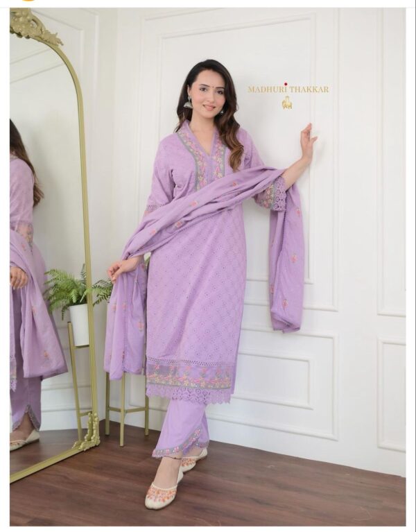WOMES PARTY WEAR AND FORMAL ALL TIME SUITED KURTIS 3 PIECE SET FOR WOMENS (ROYAL)