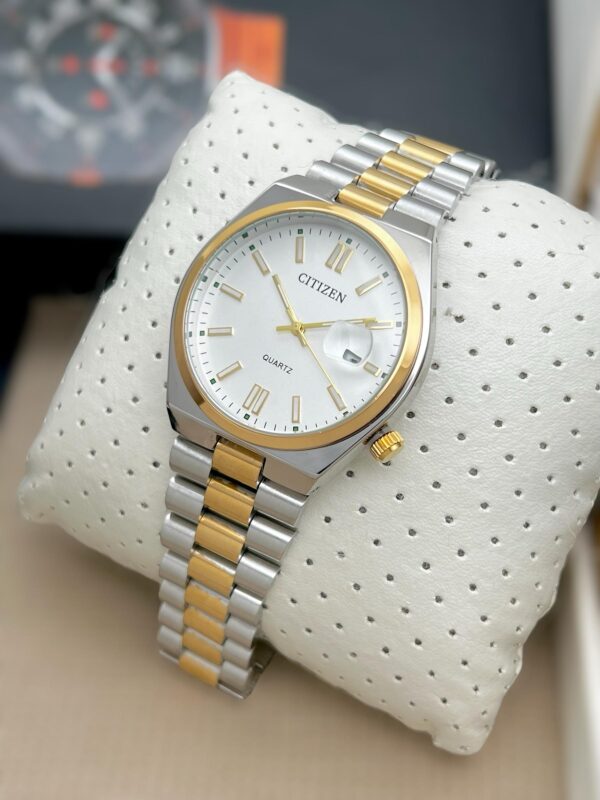 CITIZEN CIRCLE DIAL MENS DAILY WEAR PREMIUM WATCH STAINLESS STEEL