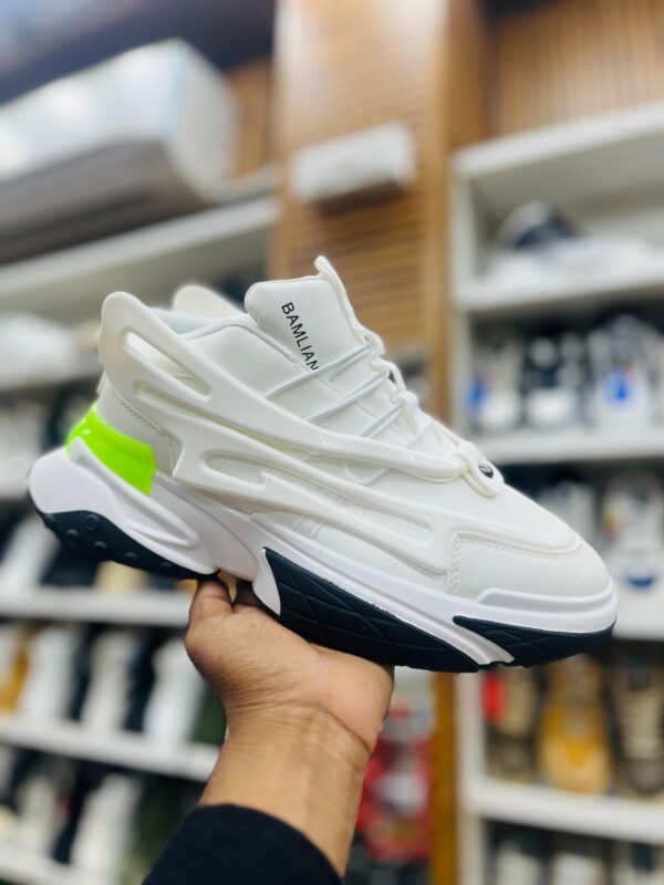 BamLian Fashion Sneakers (White/Neon Green)