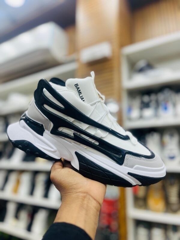 BamLian Fashion Sneakers (White/Black/Grey)