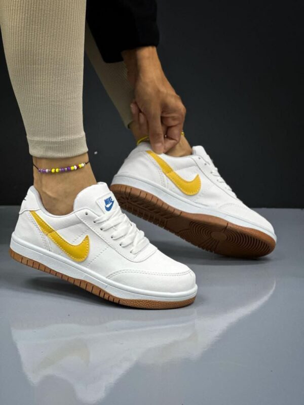 Nike Sneakers (White/Yellow Swoosh)
