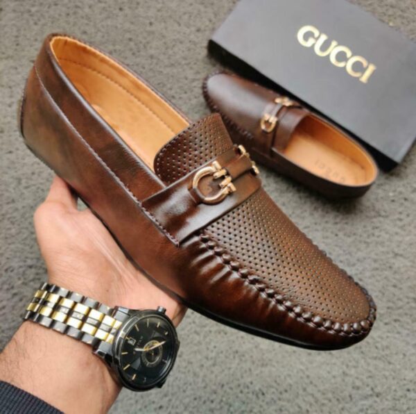 Gucci Loafers (Brown Perforated)