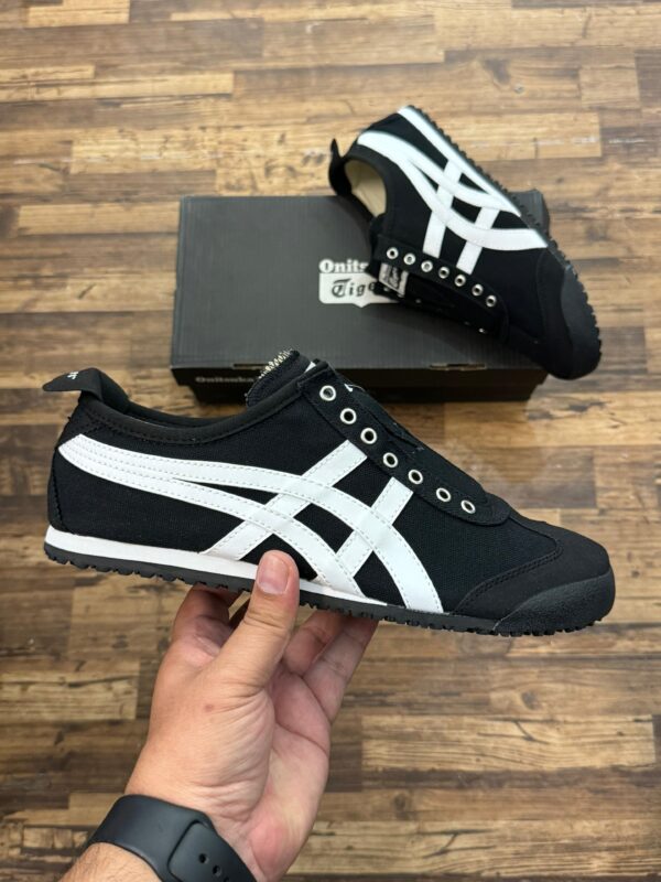 Onitsuka Tiger Mexico 66 Style Sneakers (Black/White Stripes)